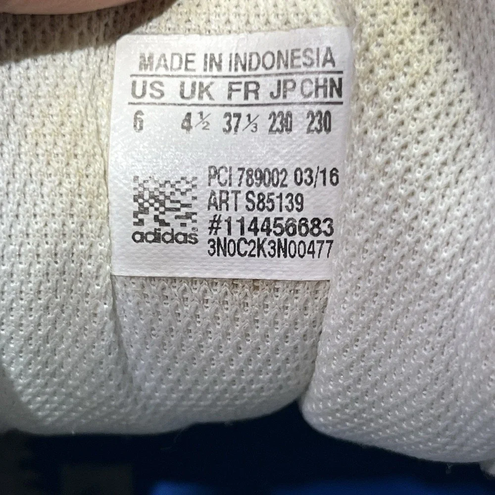 Adidas Superstar 2 Triple White Womens 6 Sneakers Shoes‎ No Insoles